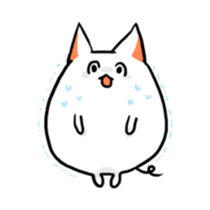 Stretchable cat "tama-ru" sticker #358574