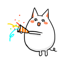 Stretchable cat "tama-ru" sticker #358575