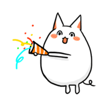 Stretchable cat "tama-ru" sticker #358575