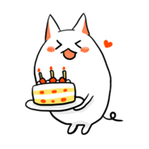 Stretchable cat "tama-ru" sticker #358576