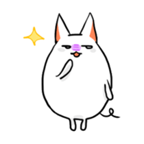 Stretchable cat "tama-ru" sticker #358577