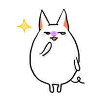 Stretchable cat "tama-ru" sticker #358577