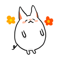 Stretchable cat "tama-ru" sticker #358578