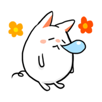 Stretchable cat "tama-ru" sticker #358579