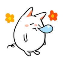Stretchable cat "tama-ru" sticker #358579