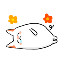 Stretchable cat "tama-ru" sticker #358580