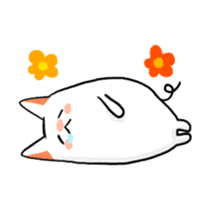 Stretchable cat "tama-ru" sticker #358580