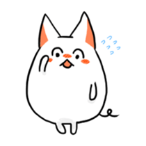 Stretchable cat "tama-ru" sticker #358581