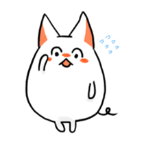 Stretchable cat "tama-ru" sticker #358581