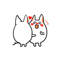 Stretchable cat "tama-ru" sticker #358583