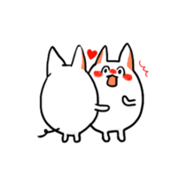 Stretchable cat "tama-ru" sticker #358583