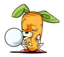 Here comes the vegetable stamp! sticker #358789