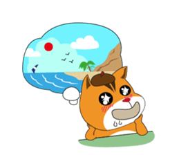 Chill-chan on Vacation sticker #359025