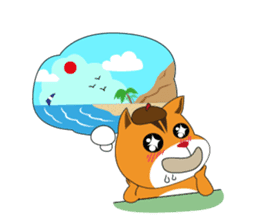 Chill-chan on Vacation sticker #359025