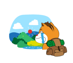 Chill-chan on Vacation sticker #359028