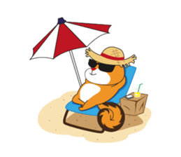 Chill-chan on Vacation sticker #359055