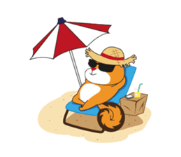 Chill-chan on Vacation sticker #359055