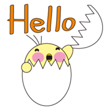 circle face 8 chick sticker #359160