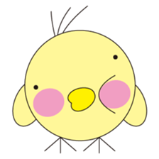 circle face 8 chick sticker #359166