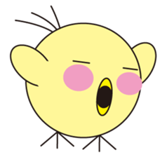 circle face 8 chick sticker #359169