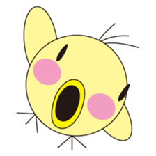 circle face 8 chick sticker #359170