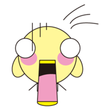 circle face 8 chick sticker #359172