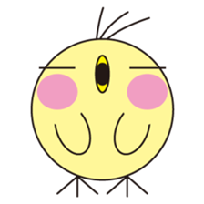 circle face 8 chick sticker #359174