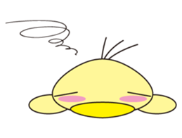 circle face 8 chick sticker #359175