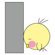 circle face 8 chick sticker #359182