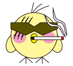 circle face 8 chick sticker #359184