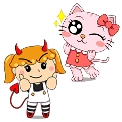 Big Eyes Meow and Little Devil Girl