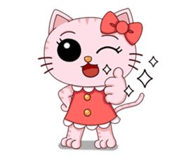 Big Eyes Meow and Little Devil Girl sticker #359599