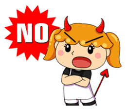 Big Eyes Meow and Little Devil Girl sticker #359605