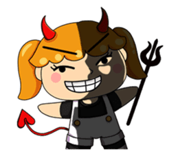 Big Eyes Meow and Little Devil Girl sticker #359608