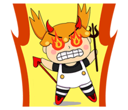 Big Eyes Meow and Little Devil Girl sticker #359609