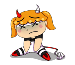 Big Eyes Meow and Little Devil Girl sticker #359610