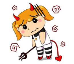 Big Eyes Meow and Little Devil Girl sticker #359611