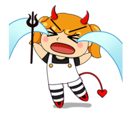 Big Eyes Meow and Little Devil Girl sticker #359613