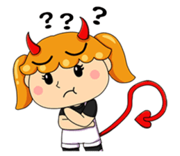 Big Eyes Meow and Little Devil Girl sticker #359614