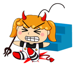 Big Eyes Meow and Little Devil Girl sticker #359618