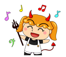 Big Eyes Meow and Little Devil Girl sticker #359619