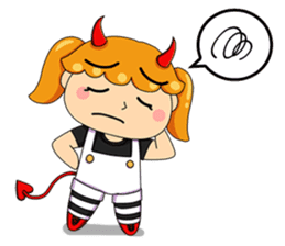 Big Eyes Meow and Little Devil Girl sticker #359620