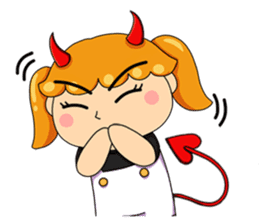 Big Eyes Meow and Little Devil Girl sticker #359621