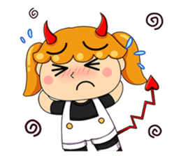 Big Eyes Meow and Little Devil Girl sticker #359622