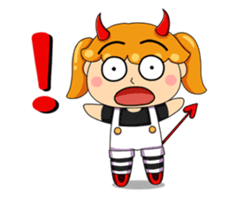 Big Eyes Meow and Little Devil Girl sticker #359624