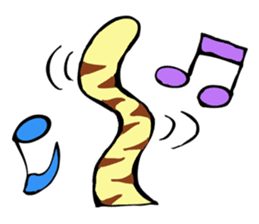 Lovely cat and dwarves "KOROPUKURUN" sticker #359667