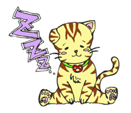 Lovely cat and dwarves "KOROPUKURUN" sticker #359668
