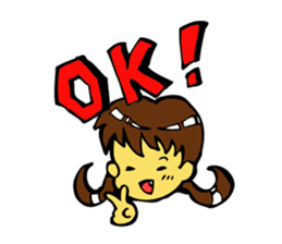 Lovely cat and dwarves "KOROPUKURUN" sticker #359678