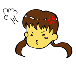 Lovely cat and dwarves "KOROPUKURUN" sticker #359681