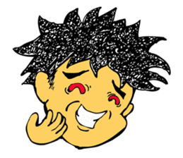 Lovely cat and dwarves "KOROPUKURUN" sticker #359690